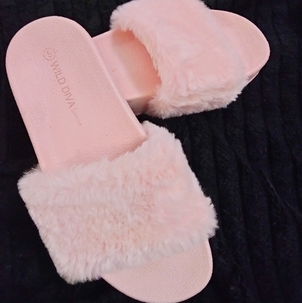 Baby pink slippers
